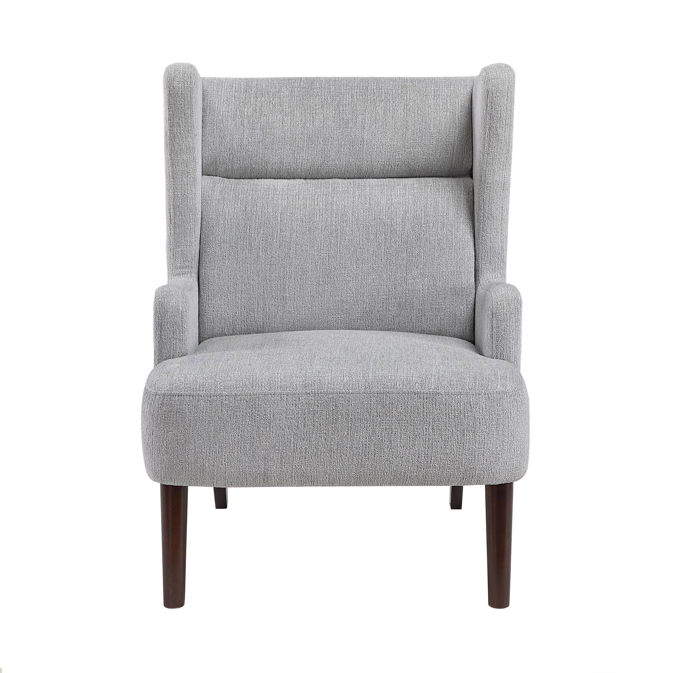 OakvillePark Hartmere Chenille Wingback Accent Chair, Gray