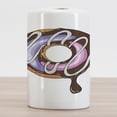 thumbnail image 2 of Desert Ceramic Toothbrush Holder, Digital Illustration of a Glazed Doughnut Traditional American Food, Decorative Versatile Countertop for Bathroom, 4.5" X 2.7", Multicolor, 2 of 4