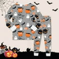thumbnail image 4 of oqasdz Baby Boy Outfits Girls Halloween Pajama Set Long Sleeve Pumpkin Print Shirts and Pants Comfortable Fall Winter Sleepwear /7T, 4 of 4