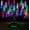 Color Bar, variant on Solar Meteor String Lights, Waterproof Garden Lights with 192 LEDs Falling Raindrop Effect, 30cm 8 Tubes Blue Outdoor Solar Lights for Holiday, Party, Wedding & Christmas Decoration