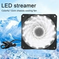 thumbnail image 3 of PC Cooling Fan, Case Fan High Computer Accessor Colorful 4.7 X 4.7 X 1in  for Radiators System for Computer CPU Cooler 15-Light Blue,15-Light Red,15-Light  White, 3 of 7