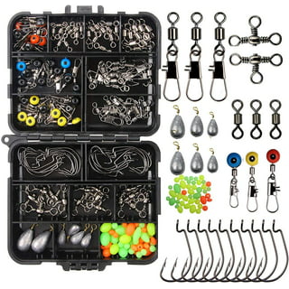 OROOTL Saltwater Fishing Tackle Box, 175pcs Ocean Surf Fishing Gear Kit  Include Fishing Rigs Saltwater Lures Hooks Weights Jig Spoons Swivel Snaps  Wire Leaders Surf Fishing Accessories for Men Gift: Buy Online