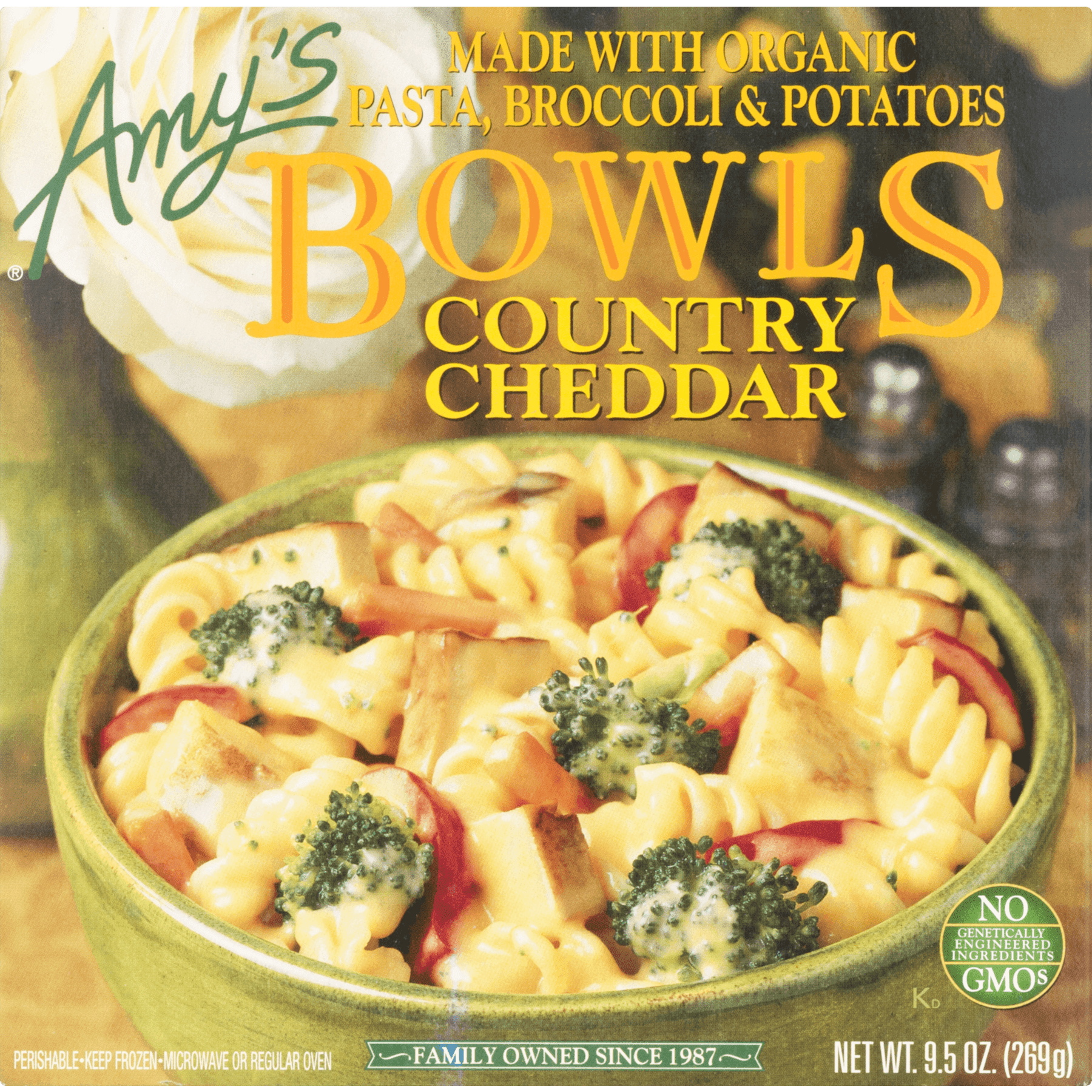 Amy's Frozen Bowls, Country Cheddar, Non GMO, 9.5Ounce