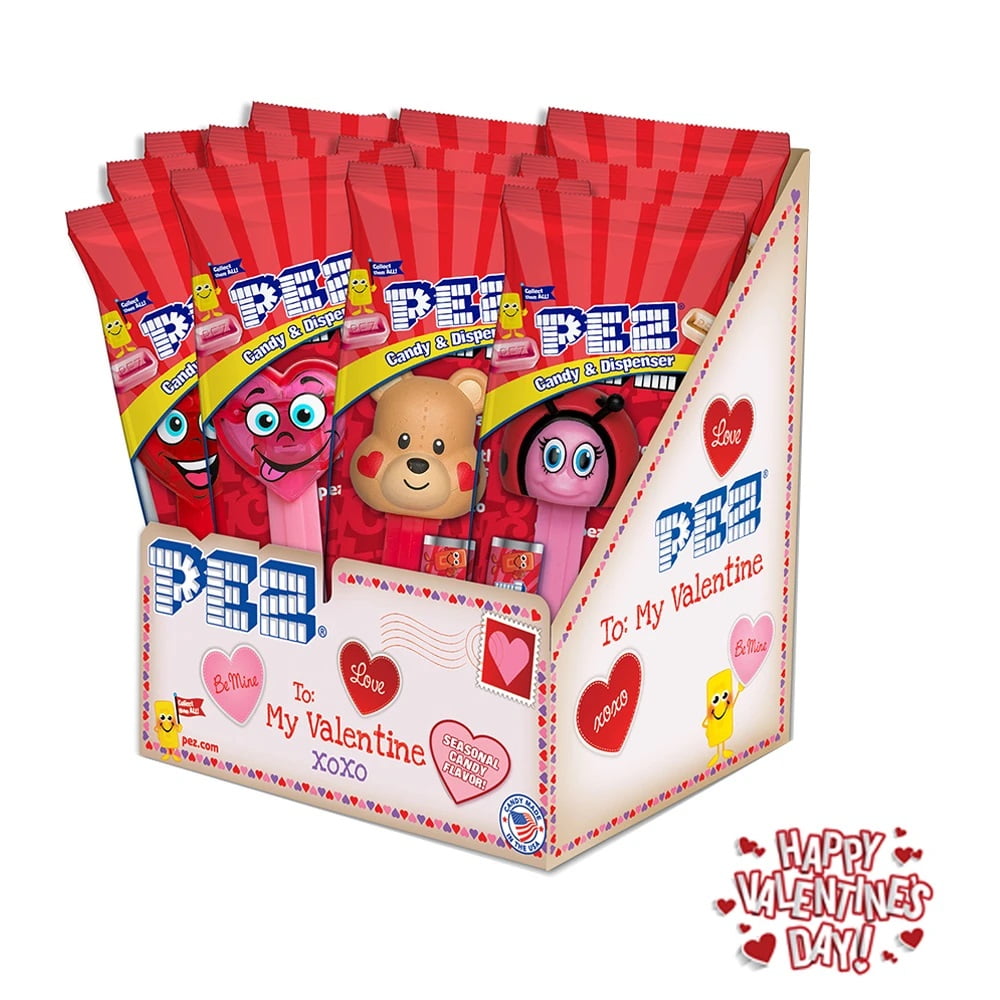 Details about    Valentine pink heart Happy Valentine's Day  PEZ Dispenser NEW in packaging 
