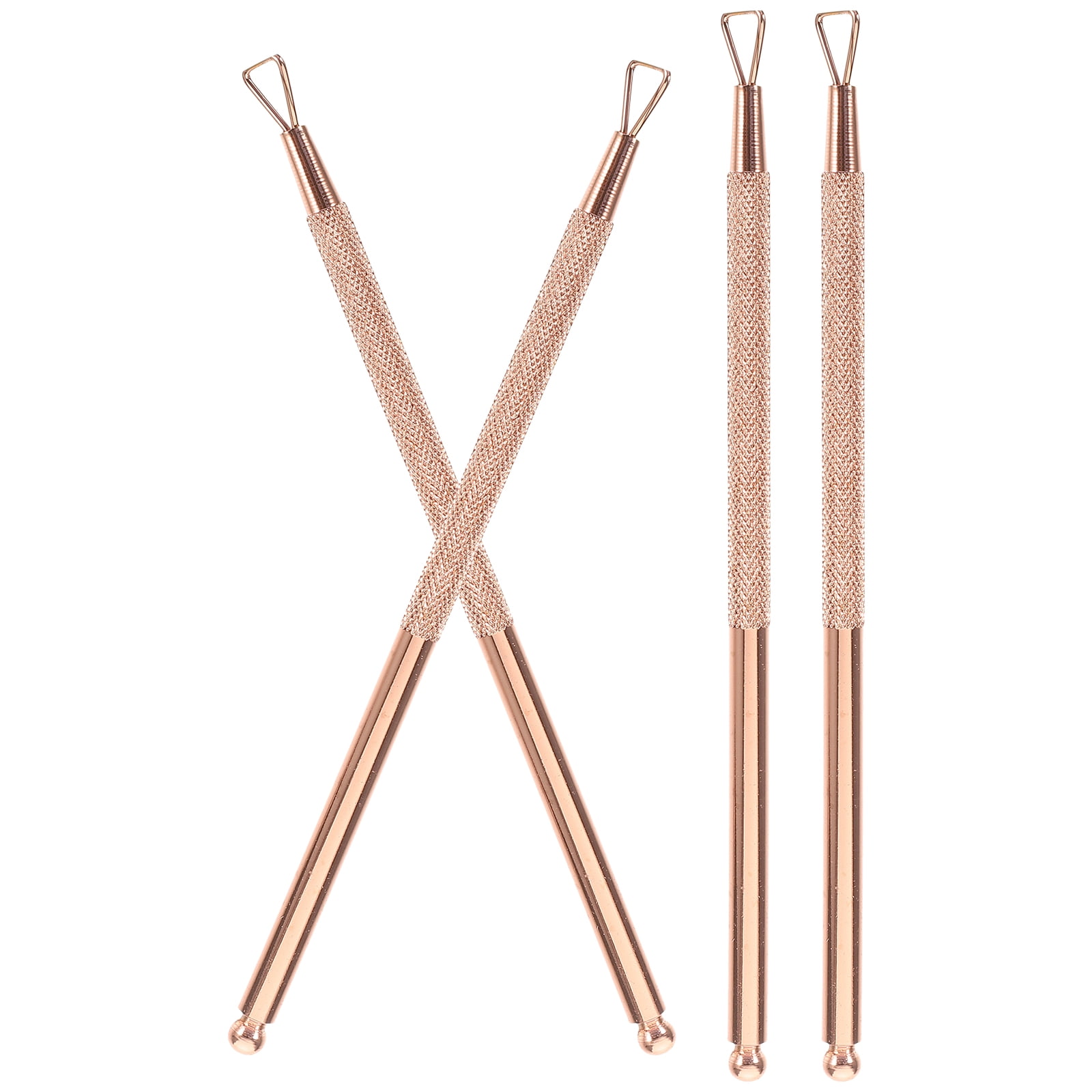 4 Pcs Stainless Steel Cuticle Pusher Triangle Cuticle Peeler Scraper