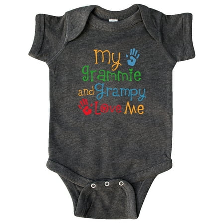 

Inktastic Grammie and Grampy Love Me Gift Baby Boy or Baby Girl Bodysuit