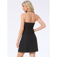 thumbnail image 4 of DARING DIVA Women's Sleeveless Stapless Denim Dress Mini Dress L Black, 4 of 6