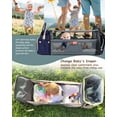thumbnail image 3 of DEBUG Baby Diaper Bag with Changing Station, Baby Shower Gifts - 30L Dual-Use Baby Bag for Girl Boy Mom Dad with 16 Pockets - Travel Diaper Bag Backpack & Bassinet, D-Rings for Stroller, Navy Blue, 3 of 5