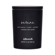 Allswell Serene (Palo Santo + Sage + Incense) Scented 2-Wick Spa Jar Candle 15oz.