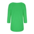 thumbnail image 4 of ZyeKqe 3/4 Sleeve Shirts for WomenFall Tops Crewneck Dressy Casual Blouses Loose Tunic or Tops to Wear for Leggings, 4 of 4