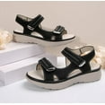 thumbnail image 4 of Plus size casual sandals Women's sport Style Velcro one-line comfortable fish mouth sandals, 4 of 9