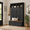 Black, variant on Modern Farmhouse Hall Tree with Bench and Storage Cabinets, Entryway Coat Rack with 6 Hooks, 4 Hidden Cabinets, Drawers and Open Shelves, Mudroom Organizer for Hallway, Living Room