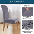 thumbnail image 3 of Smiry Velvet Stretch Dining Room Chair Covers Soft Removable Dining Chair Slipcovers Set of 2, Silver Grey, 3 of 7