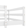 thumbnail image 4 of Sesslife Twin Size Floor Bed with Door and Fence, Wood Twin Floor Platform Bed with Slats, Toddler Bed for Kids Boys Girls, Montessori Bed, No Box Spring Needed, White, 4 of 7