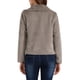 thumbnail image 3 of Abrigo de piel sintética recortado para mujer, chaqueta de invierno de moda, con frente abierto, solapa de muesca, manga larga, abrigo esponjoso XL gris café, 3 of 6
