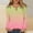 Pink, variant on Endives Womens Long Sleeve Shirts V Neck Womens Tops Basic Tops Loose Fit Blouse Shirt