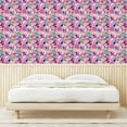 thumbnail image 3 of Ambesonne Floral Peel & Stick Wallpaper for Home, Poppies Rustic Watercolor, 13"x72", Pastel Pink and Persian Blue, 3 of 5