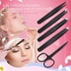 thumbnail image 3 of Tijeras curvas de acero inoxidable para eliminar pelos encarnados para hombres y mujeres, juego de 5 pinzas de precisión para cejas con estuche de cuero, 3 of 4
