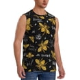 thumbnail image 2 of Easygdp Hohey Bee Golden Embroidery Men's Breathable Tank Tops Sleeveless Sporty T Shirts for Basketball, Mountaineering, Bodybuilding -Large, 2 of 8