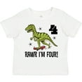 thumbnail image 3 of Inktastic 4th Birthday Party Dinosaur 4 Year Old Boys Toddler T-Shirt, 3 of 5
