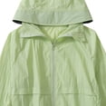 thumbnail image 4 of Cethrio Girls Sun Protection Jackets Size 7-8, Zip up Long Sleeve Lightweight Outdoor Kids Rash Guard Outerwear with Hood Green Size 8, 4 of 4