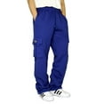 thumbnail image 1 of Dream USA Heavyweight Cargo Sweatpants, Royal, Medium, 1 of 1