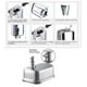 thumbnail image 4 of Dispensador de jabón, dispensador de jabón manual de acero inoxidable para montaje en pared, dispensador de jabón comercial para baño, cocina, mercado, hotel, restaurante (800 ml), 4 of 4