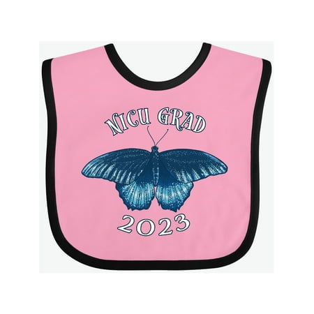 

Inktastic NICU Grad 2023 with Blue Butterfly Gift Baby Boy or Baby Girl Bib