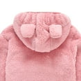 thumbnail image 4 of Juebong Cute Bear Ear Fleece Hoodie Fuzzy Zip Up Plush Coat Pink (3-4 T), 4 of 5