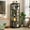 Black, variant on 360° Rota-ting 4-Tier Corner Bookcase. 54" Tall Narrow Spi-nni-ng  Bookshelf with Industrial Metal Frame. Space-Saving Swiv-el  Organizer for Living Room. Bedroom. Study. Office