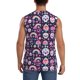 thumbnail image 4 of Balery cute Skull rainbow mushroom Camisetas sin mangas para hombre, absorbe la humedad y protege contra el mal olor.-XX-Large, 4 of 7