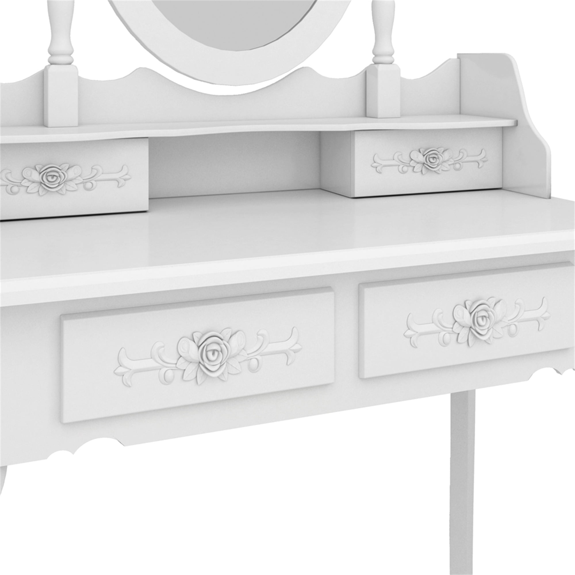 Lowestbest LED Dresser Vanity Table, Dresser Desk with Single Mirror 4 Drawer Dresser Vanity Table for Girl Women Lowestbest LED Dresser Vanity Table, Dresser Desk with Single Mirror 4 Drawer Dresser Vanity Table for Girl Women