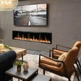 thumbnail image 3 of Litedeer Latitude 55" Linear Electric Fireplace With Crystals - Black, 3 of 5
