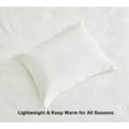 thumbnail image 4 of Chezmoi Collection Lux 3-Piece Cream White Velvet Comforter Set King Size, All Season Lush Plush Velvet Bedding Set with Soft Washed Microfiber Reverse, 4 of 9