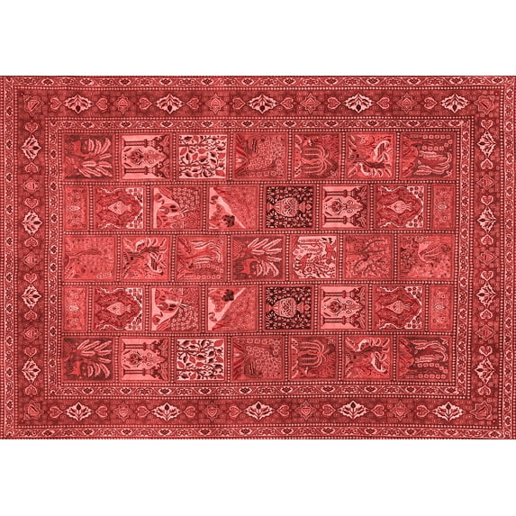 Ahgly Company Indoor Rectangle Persian Red Traditional Area Rugs, 7' x 10'