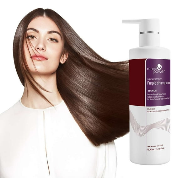 Riforla Purple Shampoo Neutralizes Brass & Yellow Tones For Blonde Silver Gray Highlighted Hair 200ml Hair Care Purple