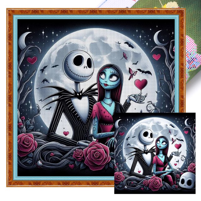 Hilo Algodón Ecológico Bordado Punto Cruz Jack & Sally 11CT 40x40cm