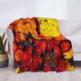 thumbnail image 3 of Naloa Marigold Flowers In Different Colors Flannel Fleece Throw Blanket for Bed Couch, Thick Blanket - All Seasons Suitable for Women, Men and Kids-80"x60", 3 of 6
