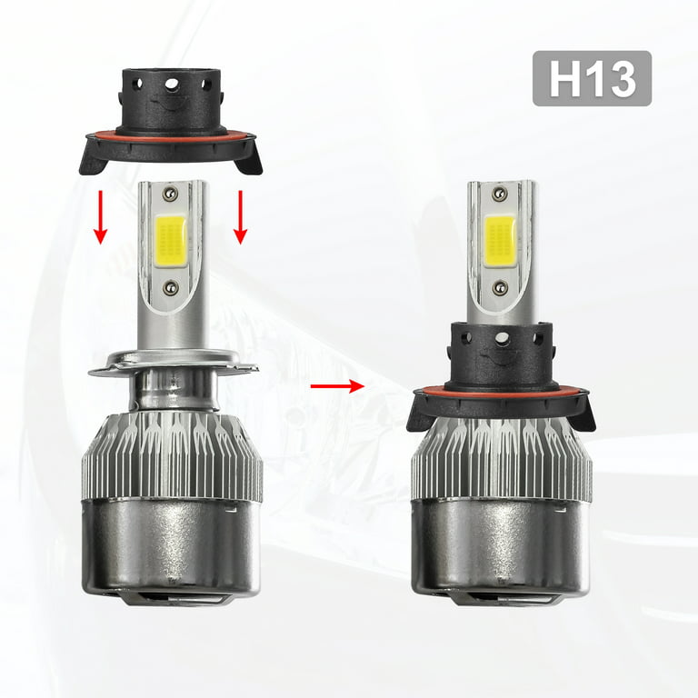 Unique Bargains 2pcs H13 LED Headlight Adapter Base Bulb Sockets Retainer  Holder Universal for Car Auto Black