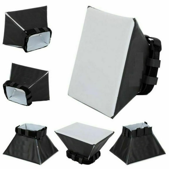 Portable Flash Diffuser, Black White, 4.92 x 3.98 Inch Easy to Use & Carry Diffuser