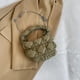 thumbnail image 4 of Bolso de mano para mujer, bandolera plisada con cadena, neceser de maquillaje (verde), 4 of 8
