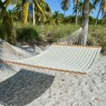 thumbnail image 2 of XgoodX Plush Quilted Hammock - Ultra-Soft Stitched Fabric for Cozy Outdoor Lounging, Perfect for Backyards & Patios (Beige Pattern), 2 of 7