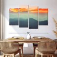 thumbnail image 3 of Elephant Stock Haleakala Foggy Morning Wall Art - Horizontal Multi Panel Canvas - Living Room Wall Decor - Nature Multi Panel - Orange And Blue Decor - 68" x 42", 3 of 8