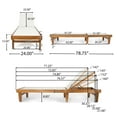 thumbnail image 3 of Fraland Outdoor Mesh and Acacia Wood Chaise Lounge, 3 of 8