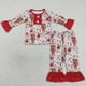 thumbnail image 2 of Venta al por mayor de ropa de dormir de vaca Floral para niños, conjunto de camiseta de manga larga para niñas, pantalones, traje para niños, pijamas de flores, ropa de noche, 2 of 2