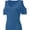 Blue, variant on Womens Summer Shirts Short Sleeve V Neck Criss Cross Cold Shoulder Tops Blouse