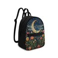 thumbnail image 2 of HELLHERO Dragonfly Moon Floral Theme Small Backpack for Outing Shopping, Lightweight Travel Shoulder Bags Polyester Front Pocket Mini Backpack, 2 of 8