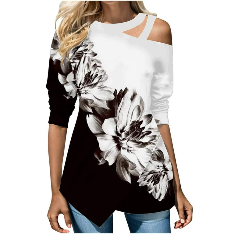 Printed Long Sleeve Irregular Shirt Printed Long Sleeve Irregular Shirt