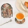 thumbnail image 5 of 6 Pieces Coil Coasters Bar Coasters Anti-slip Coasters Heat-resistant Coasters Fashion Warm Christmas Pig, 5 of 7
