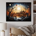 thumbnail image 1 of Designart Large Romantic Landscape framed wall Art, Abstract love Couple Landscape , Romantic Landscape framed wall art decor, Multi-Color Traditional black framed wall art, 32x16 inches black frame, 1 of 5
